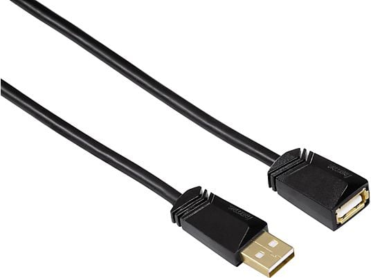 HAMA Câble de rallonge USB-2.0, 5 m - Câble de rallonge USB 2.0., 5 m, 480 Mbit/s, Noir