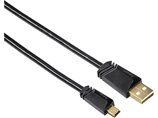 HAMA Câble mini USB-2.0 125207, 0.75 m - Câble, 0.75 m, 480 Mbit/s, Noir