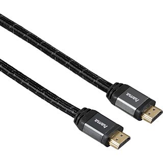 HAMA Cavo HDMI High Speed, Rivestimento di tessuto, 1.8 m - Cavo HDMI, 1.8 m, 18 Gbps, Nero