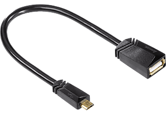 HAMA 125219 ADAPTER USB2 OTG A/MIC-B - USB-Micro-A-Kupplung-Kabel (Schwarz)