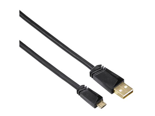 HAMA Câble USB micro 2.0, 3 m - Câble, 3 m, 480 Mbit/s, Noir