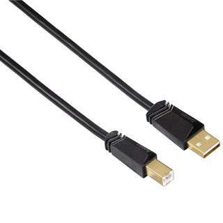 HAMA 125204 CABLE USB2 A/B 1.8M - Kabel A-B, 1.8 m, 480 Mbit/s, Schwarz