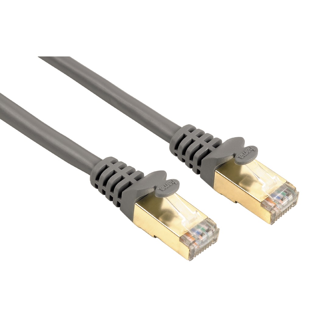 HAMA 125256 CABLE LAN STP CAT5 - Netzwerk-Kabel, 0.5 m, Cat-5e, Grau