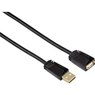 HAMA Câble de rallonge USB-2.0, 1.8 m - Câble de rallonge USB 2.0., 1.8 m, 480 Mbit/s, Noir