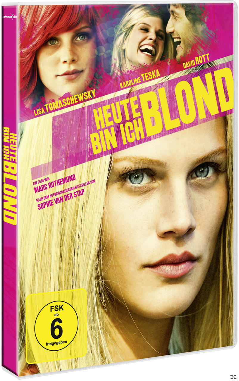 Filmcover: eine Frau mit blonden Haaren, andere Personen im Hintergrund und der Filmtitel.