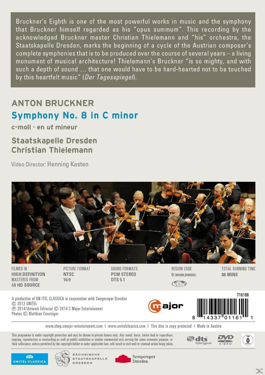 CD-Cover mit Orchester und Text: Anton Bruckner, Symphonie Nr. 8.
