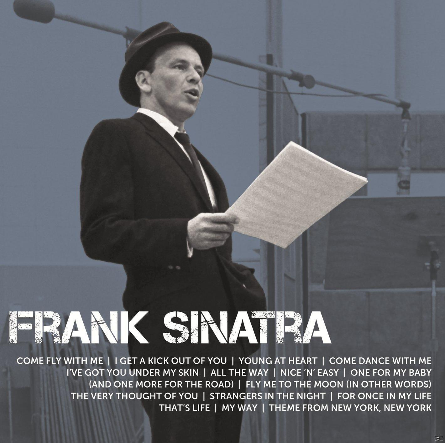 Frank Sinatra albumhoes. Sinatra houdt bladmuziek vast, glimlachend. Tekst geeft songtitels.