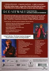 DVD-Cover mit Rod Stewart. Text enthält 'It Had to Be You', 'The Great American Songbook'.