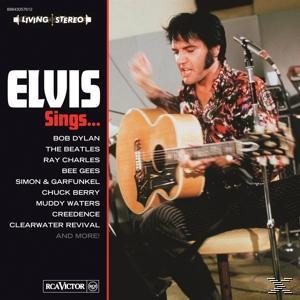 Albumcover mit Elvis, der Gitarre spielt. Titelliste und das RCA Victor-Logo sind links sichtbar.