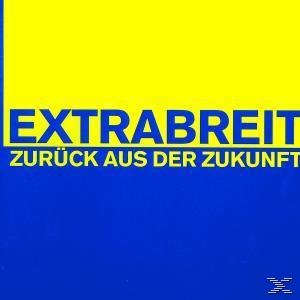 Albumcover: Extra Large, Zurück aus der Zukunft. Das Cover ist blau und gelb, mit weißem Text.