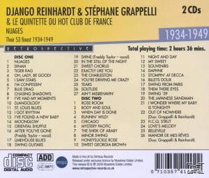 CD-Cover mit Text: Django Reinhardt & Stéphane Grappelli, Nuages. Listet Songs und 1934-1949. Hat einen Barcode.