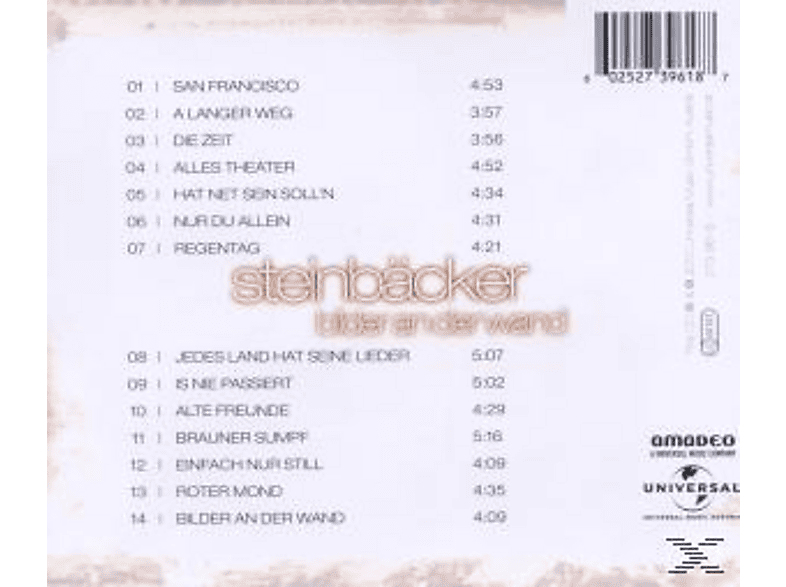 Thumbnail - Gert Steinbäcker - Bilder An Der Wand (CD)