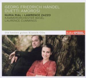 CD-Cover mit zwei Männern, Text 'Georg Friedrich Händel Duetti Amorosi'.
