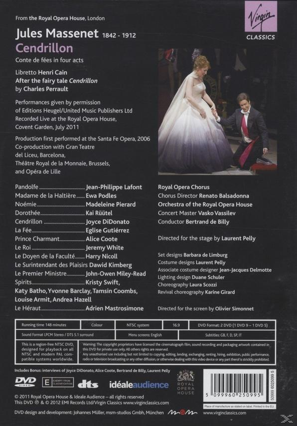 DVD-Cover mit einer Szene eines Theaterstücks und Text, einschließlich Credits und einer Titelliste.