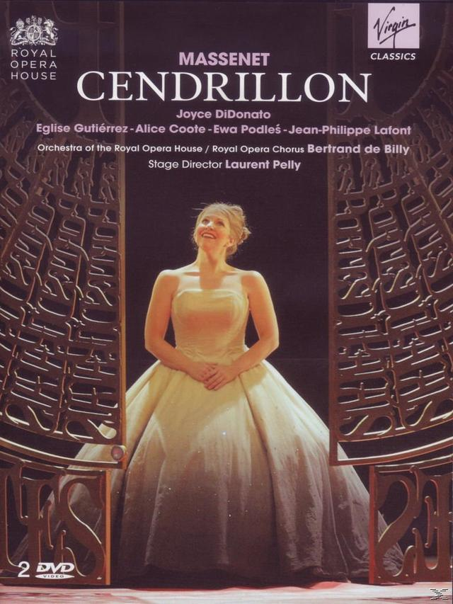 DVD-Cover mit einer Frau in einem Kleid vor einer verzierten Kulisse. Text.