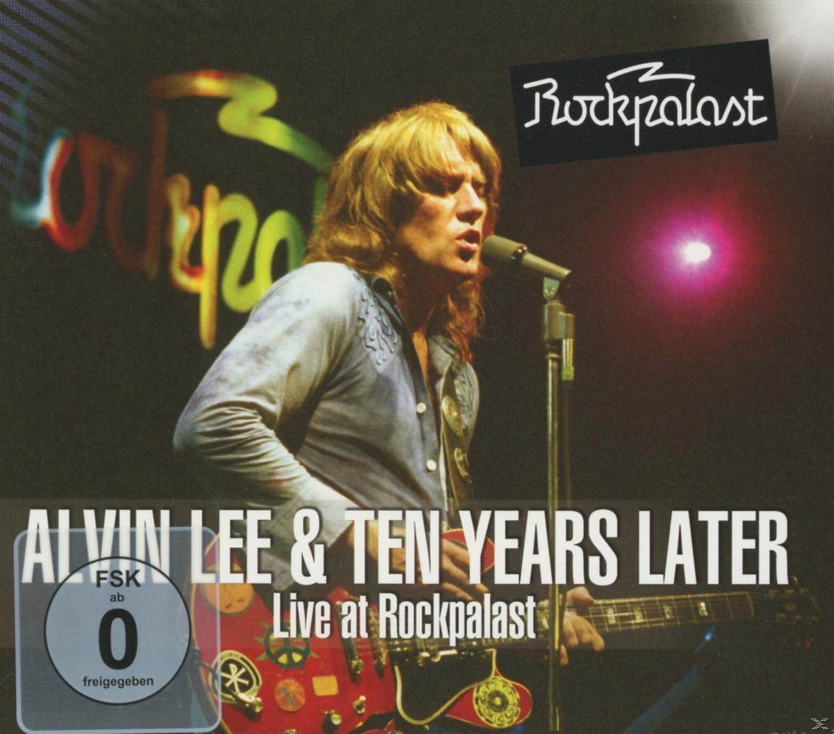 DVD-Cover: Alvin Lee & Ten Years Later, live im Rockpalast, ein Mann auf der Bühne mit Gitarre.