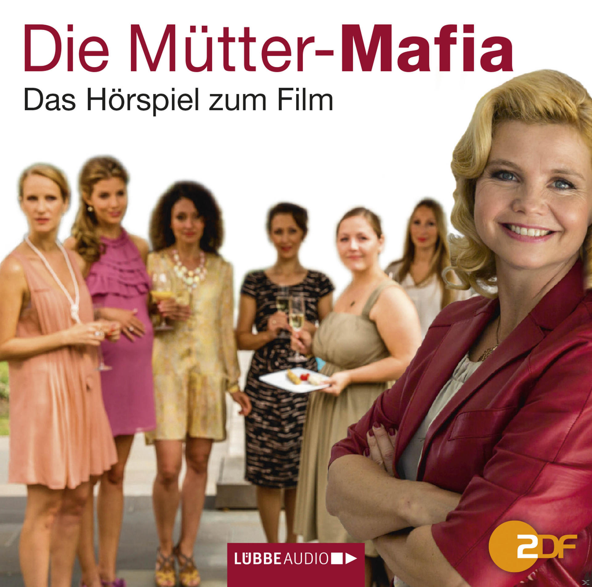 Cover von "Die Mütter-Mafia" mit sieben Frauen, eine lächelt, mit Text auf Deutsch.