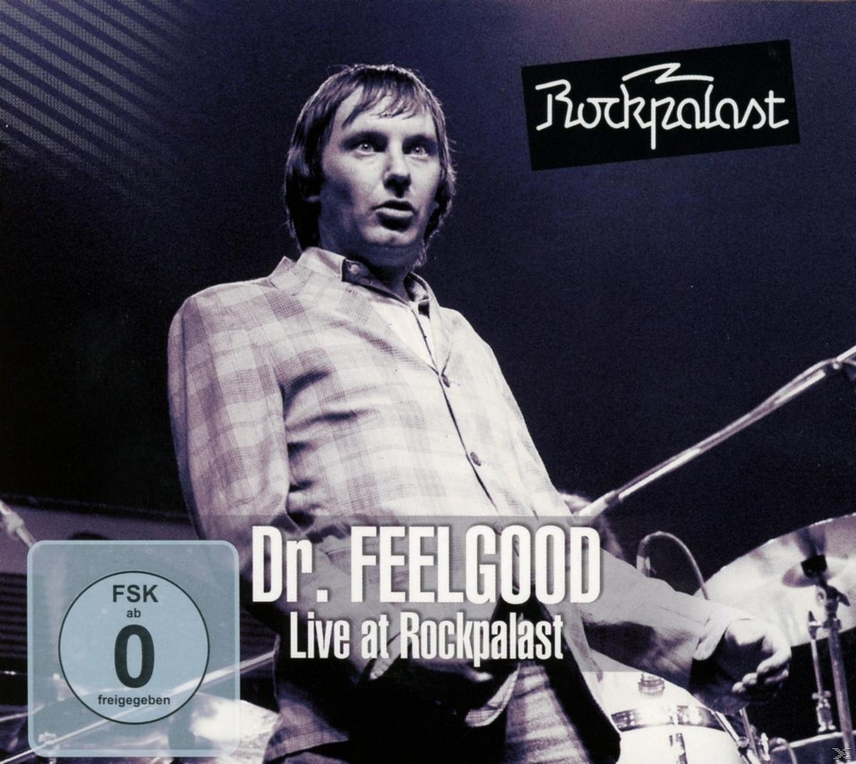 Dr. Feelgood, Live at Rockpalast DVD borító. Férfi énekel a színpadon.