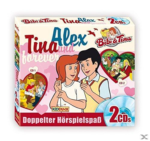 CD-Box. Zwei Zeichentrickfiguren auf dem Cover. Text und CDs.