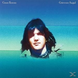 Albumcover mit dem Gesicht eines Mannes im Wasser, Blau- und Weißtöne, dem Titel 'Grievous Angel'.