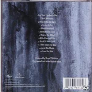 CD-Hülle hinten mit Songtiteln, weißem Text auf dunklem grauem Hintergrund und einem Barcode.