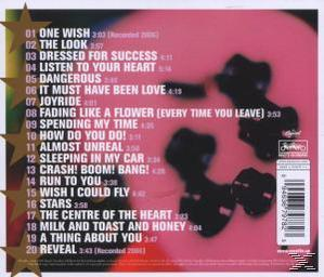 Albumcover, rosa Hintergrund mit Titelliste, schwarzen Silhouetten und goldenen Sternen.