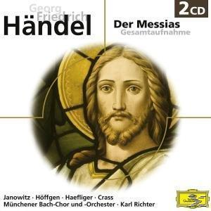 CD-Cover mit einem Porträt von Händel. Der Titel ist Der Messias.