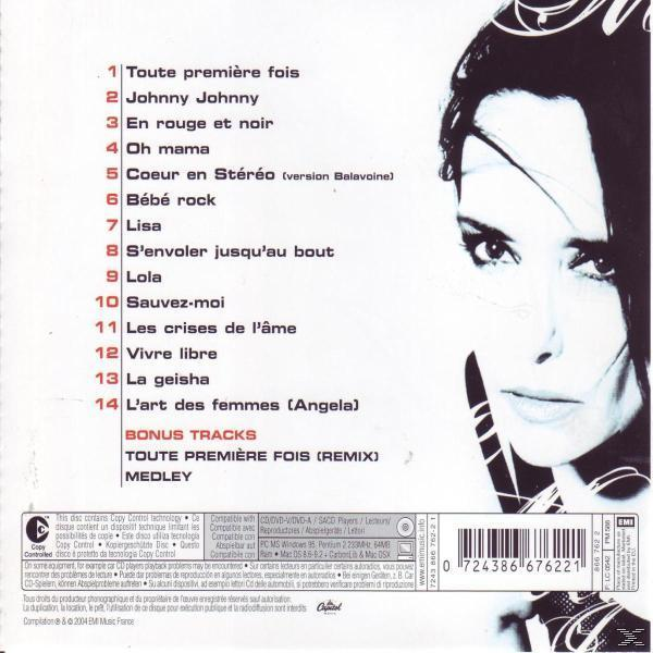 CD-Cover. Schwarz-weiß-Bild eines Frauengesichts. Songtitel auf Französisch.