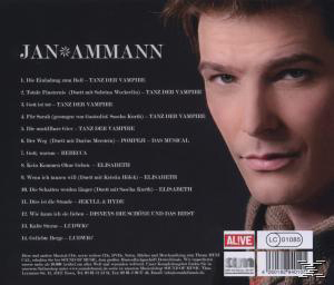 Albumcover mit einem Männergesicht rechts. Text listet Songtitel links. 'Jan Ammann' oben.