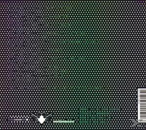 Albumcover mit gepunktetem Hintergrund und Text. Der Text ist in einem Farbverlauf. Weißer Text.