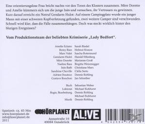 CD-Cover: Lady Bedfort, Text, Namen von Leuten, ein Barcode und weißer Hintergrund.