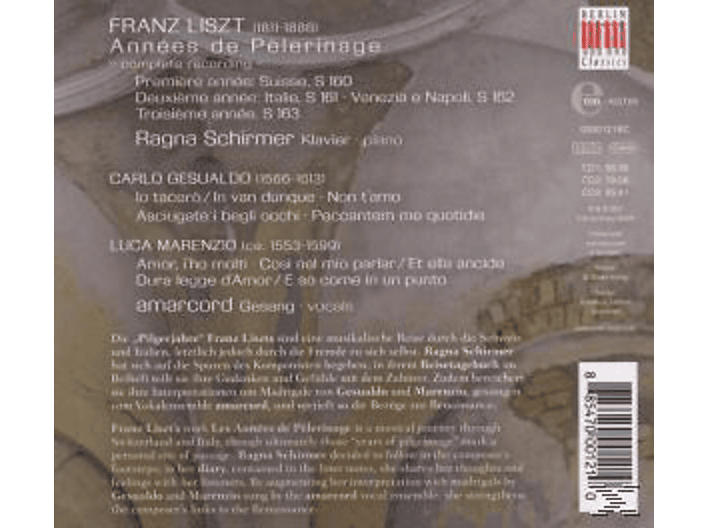 Thumbnail - Ragna Schirmer, Amarcord, Ragna/amarcord Schirmer - Annees De Pelerinage (CD)