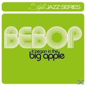 Bebop Albumcover. Grüner Hintergrund. Weißer Text sagt Bebop. Darunter steht: It began in the Big Apple.