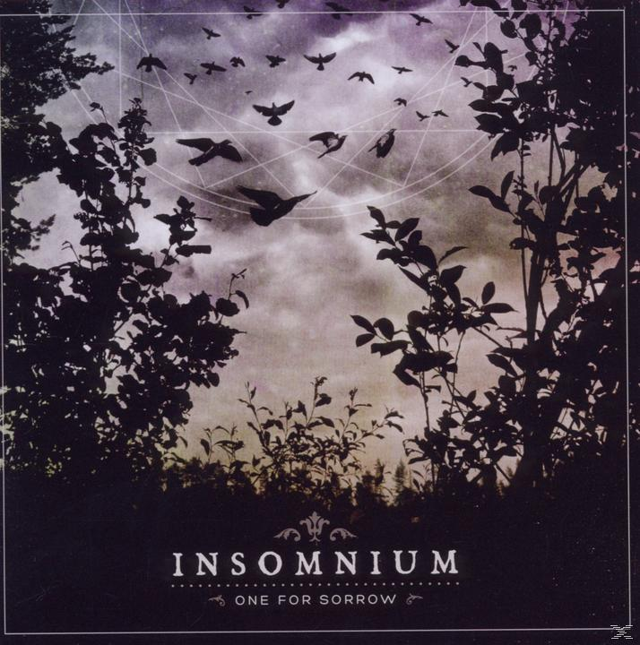 Az Insomnium album borítója. Sötét sziluett fákról és madarakról felhős égbolttal. Alul a cím.