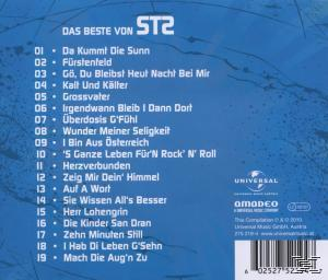 Rückseite eines Albums mit einer Liste von Songs. Der Albumtitel ist auf Deutsch: Das Beste von ST2.