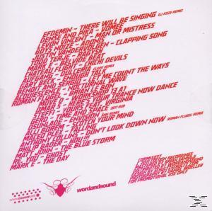 CD-Cover mit Songtiteln und Künstlernamen in Rot-Weiß-Farben.