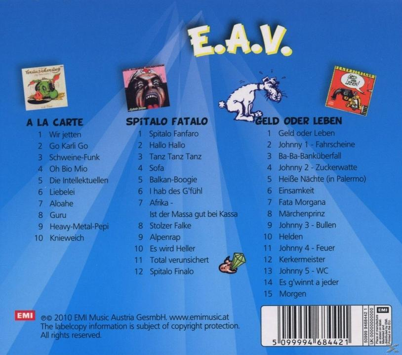 Ein CD-Cover mit Songtiteln und Illustrationen.