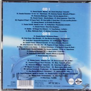 CD-Rückseite mit Titeln, Roller-Illustration und blauem Hintergrund.