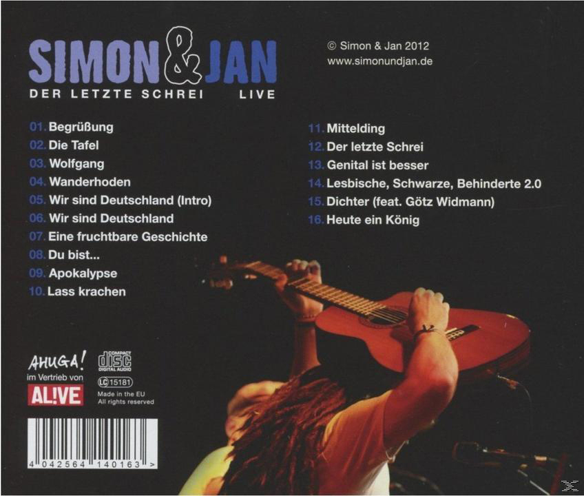 Albumcover mit zwei Männern, die eine Gitarre halten und einer Titelliste.