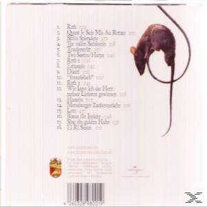 CD-Cover: Eine Ratte mit langem Schwanz und eine Liste von Liedern auf weißem Hintergrund.