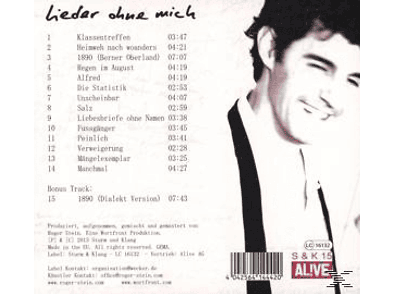 Thumbnail - Roger Stein - Lieder Ohne Mich (CD)