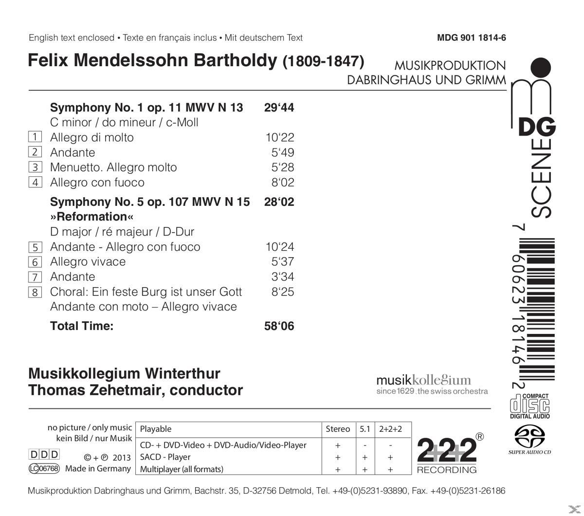 Musikkollegium Winterthur - Sinfonien 1 & 5  - (SACD Hybrid)