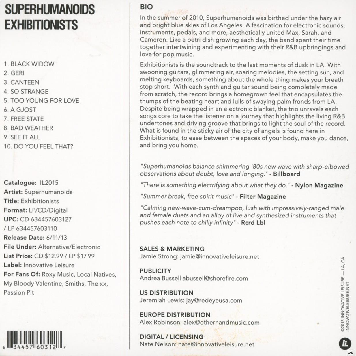 Superhumanoids - Exhibitionists  - (CD)