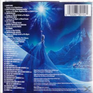Albumcover: 'Frozen' mit Frau in blauem Kleid, schneebedeckten Bergen und hellem Licht.