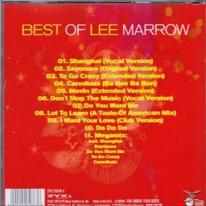 Albumcover mit Trackliste auf rotem Hintergrund; Text BEST OF LEE MARROW oben.