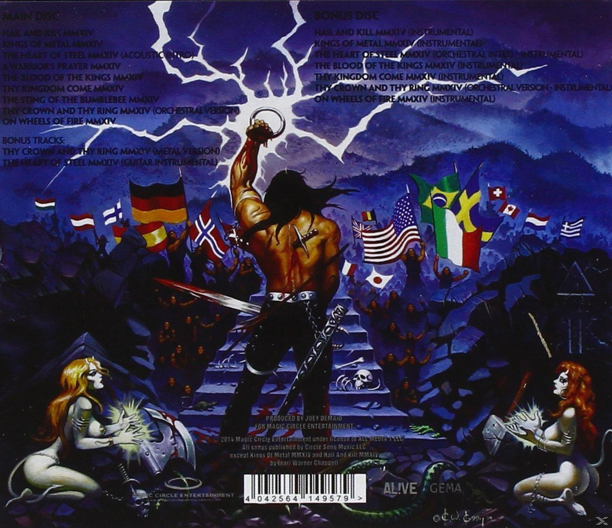 CD-Cover mit einem muskulösen Mann, der einen Ring hält. Der Hintergrund hat Flaggen und einen Sturm.