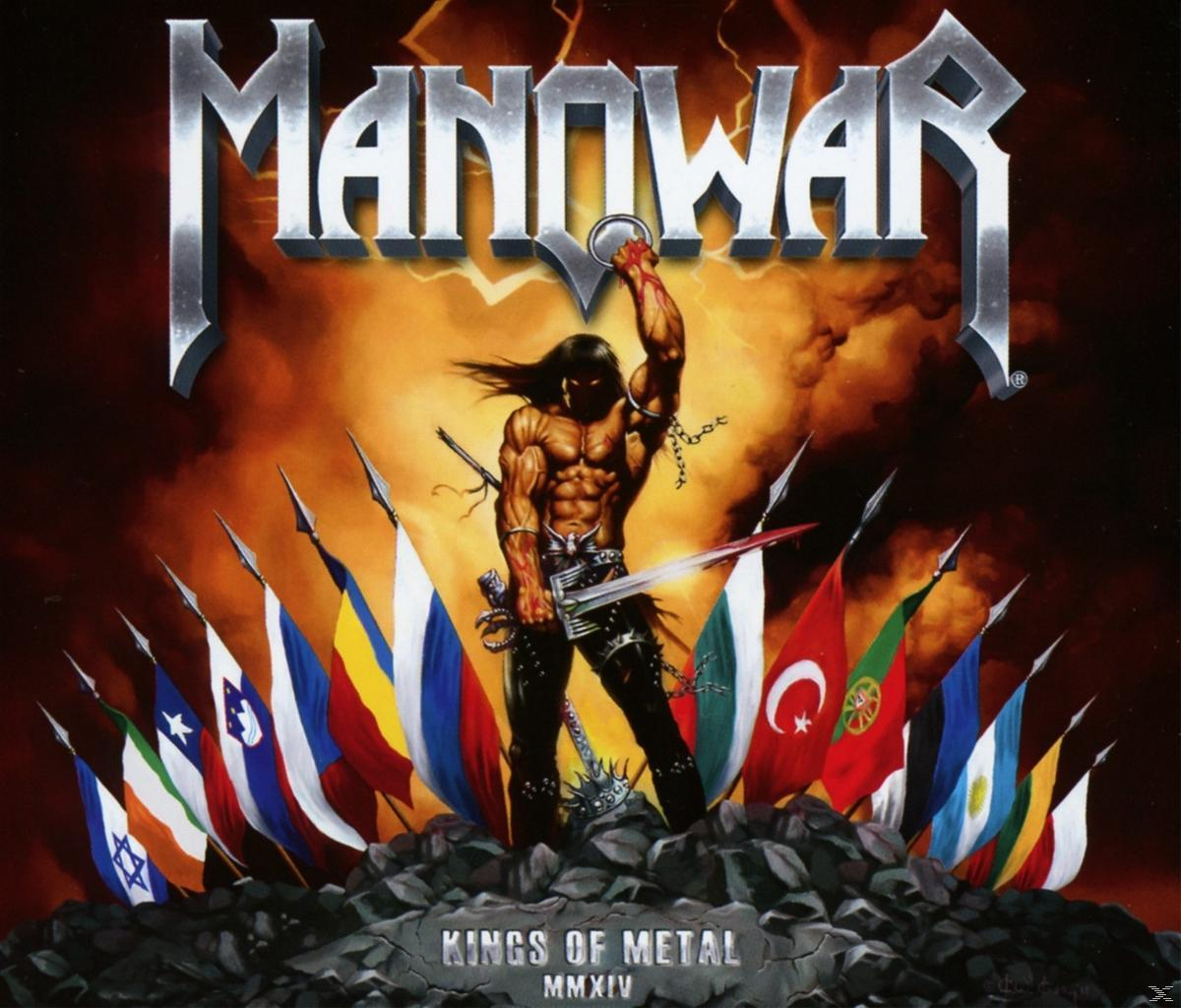 Albumcover: Ein muskulöser Mann hält ein Schwert. Manowar-Logo oben.