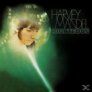 Albumcover: Harvey Mandel mit grünem Leuchten. Righteous steht rechts auf dem Cover.