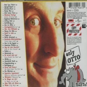 CD-Rückseite mit Nahaufnahme eines Mannes und einer Trackliste. Text auf Deutsch.