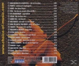 CD-Cover mit braunem Blatt und Text mit Songtiteln und Albumdetails.